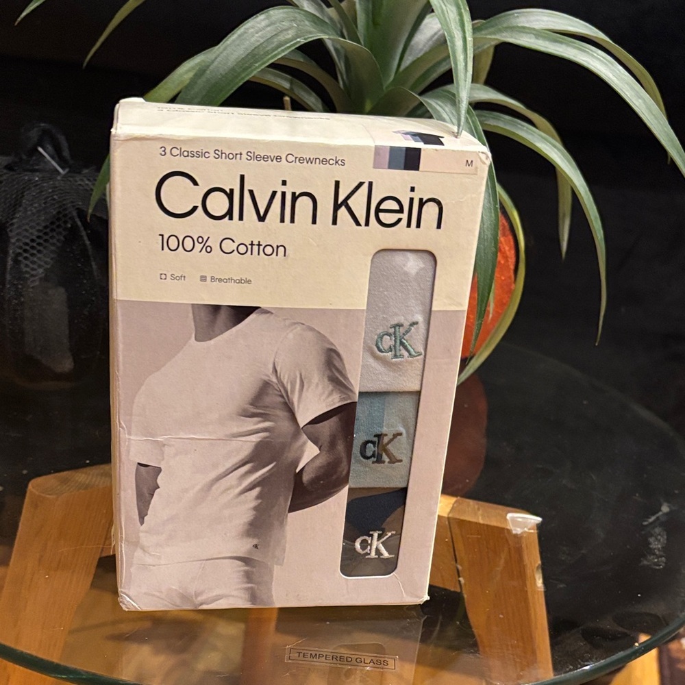 Calvin Klein Classic Crewneck T-Shirts - Green Gray, Black